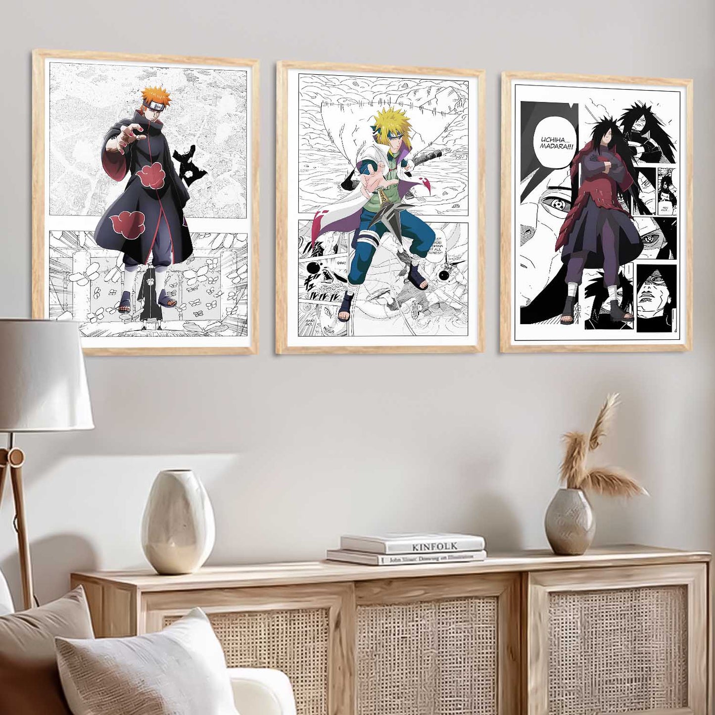 Aesthetic  Japanese Anime Wall Art Paintings for Living Room Bedroom