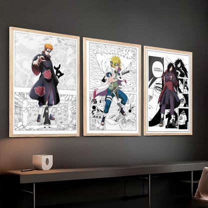 Aesthetic  Japanese Anime Wall Art Paintings for Living Room Bedroom