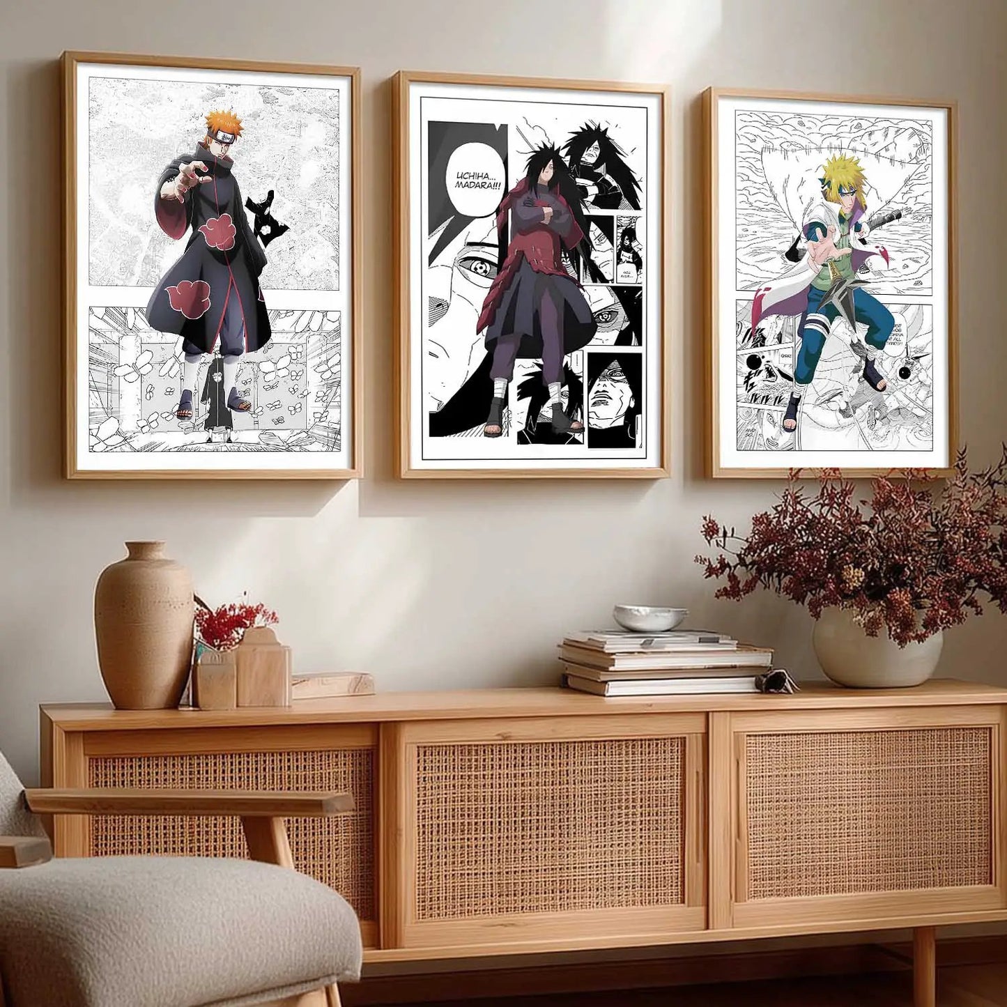 Aesthetic  Japanese Anime Wall Art Paintings for Living Room Bedroom