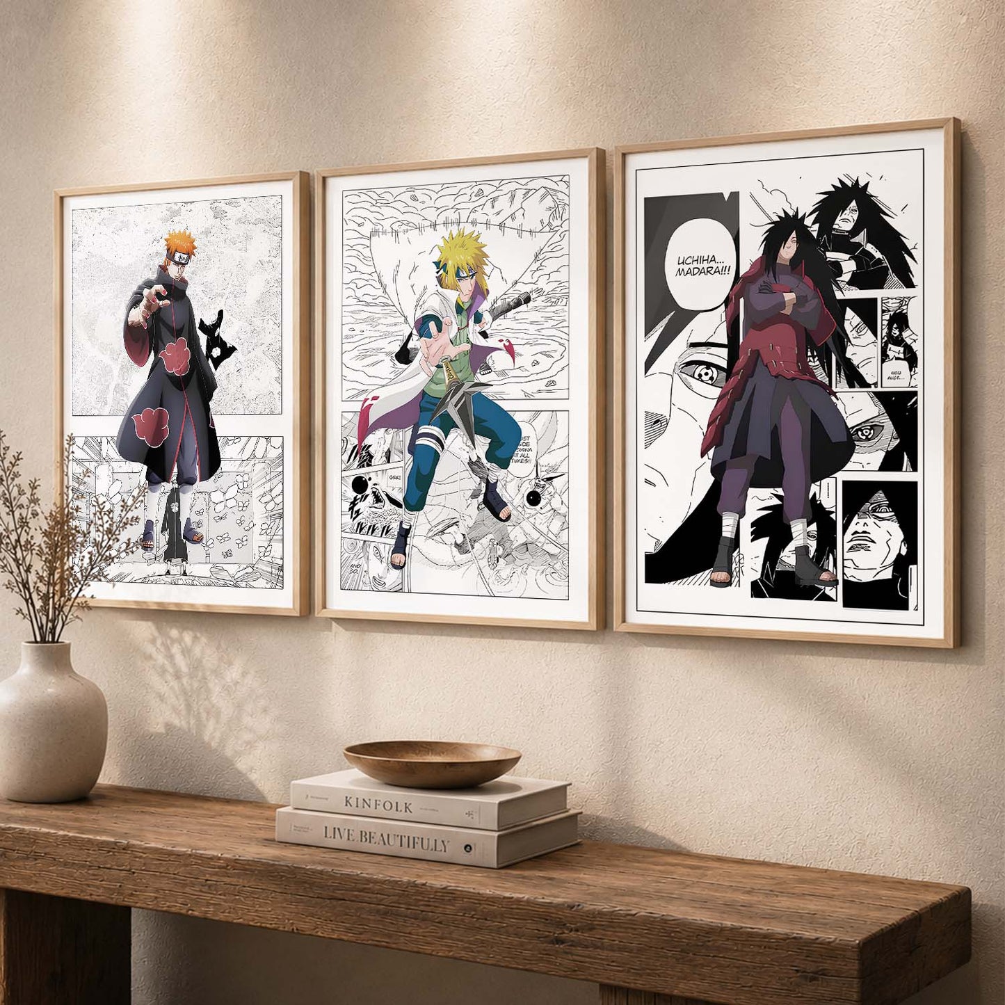 Aesthetic  Japanese Anime Wall Art Paintings for Living Room Bedroom