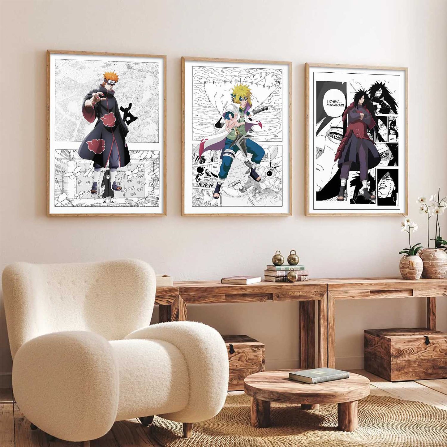Aesthetic  Japanese Anime Wall Art Paintings for Living Room Bedroom