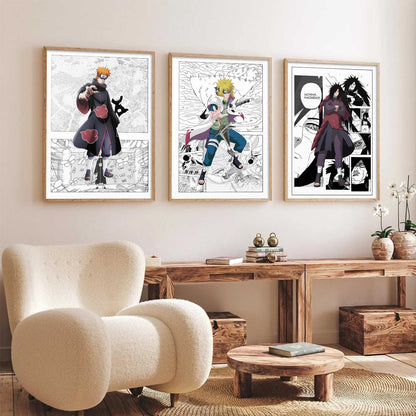Aesthetic  Japanese Anime Wall Art Paintings for Living Room Bedroom