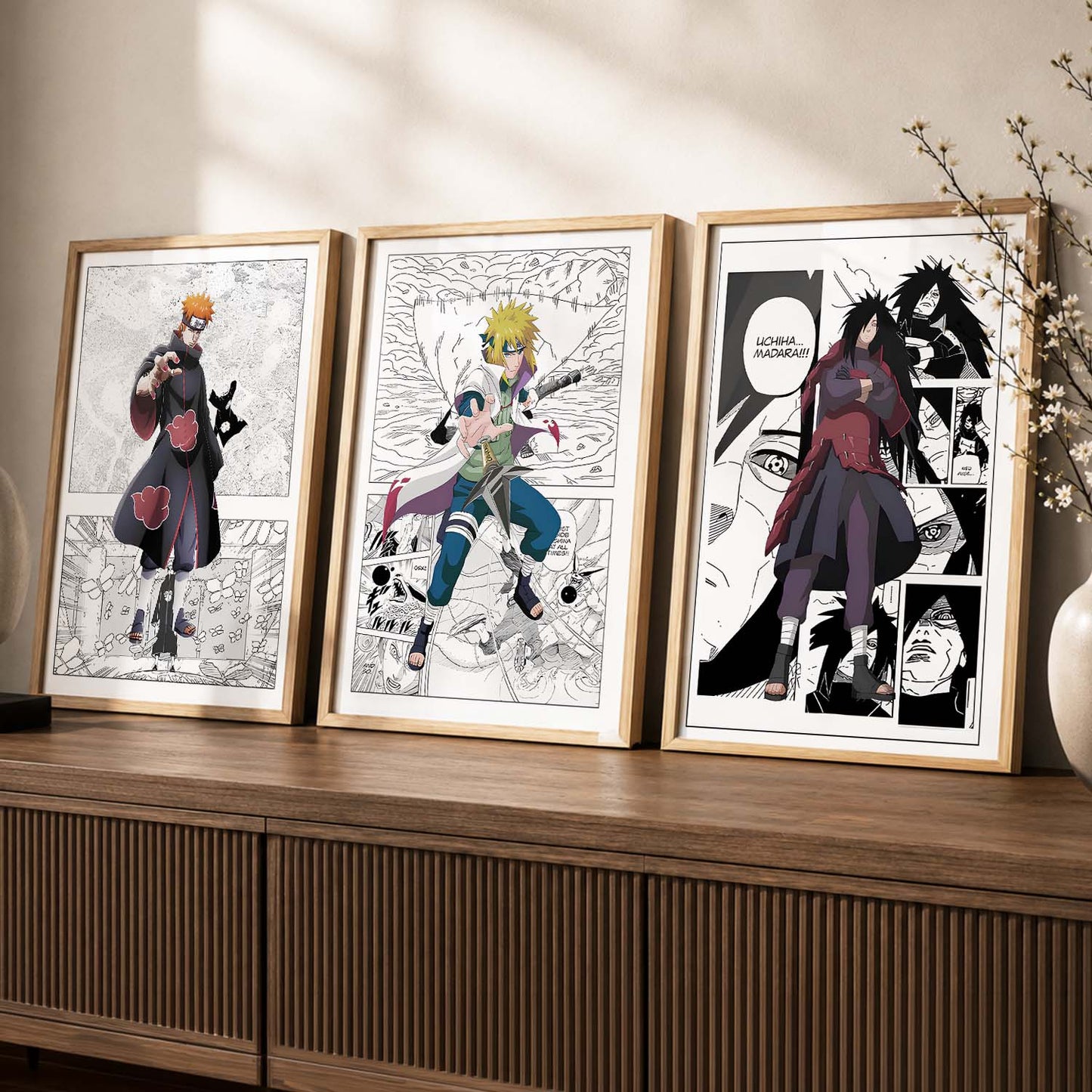 Aesthetic  Japanese Anime Wall Art Paintings for Living Room Bedroom