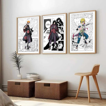 Aesthetic  Japanese Anime Wall Art Paintings for Living Room Bedroom
