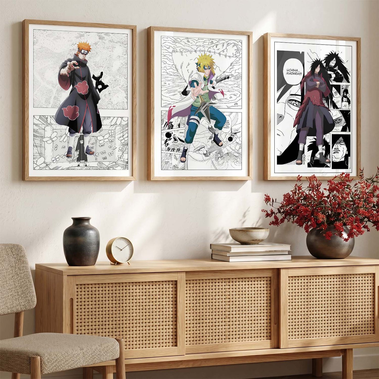 Aesthetic  Japanese Anime Wall Art Paintings for Living Room Bedroom