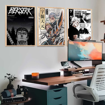 Aesthetic Japanese Anime Wall Art Paintings for Living Room Bedroom