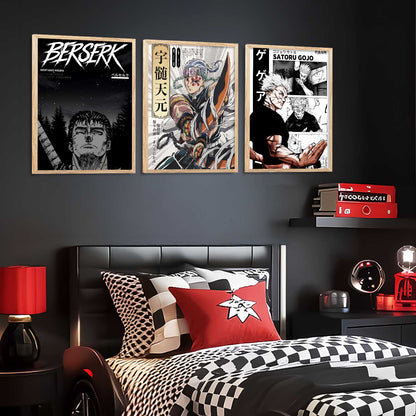 Aesthetic Japanese Anime Wall Art Paintings for Living Room Bedroom