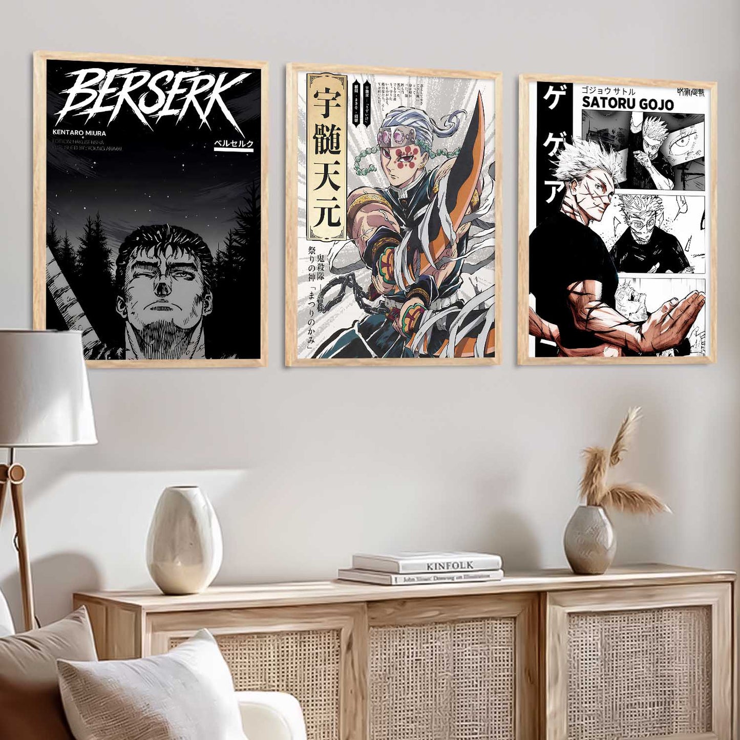 Aesthetic Japanese Anime Wall Art Paintings for Living Room Bedroom