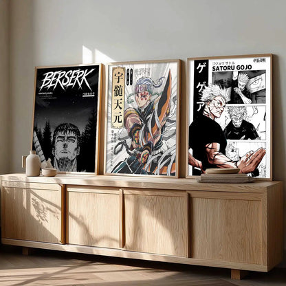 Aesthetic Japanese Anime Wall Art Paintings for Living Room Bedroom