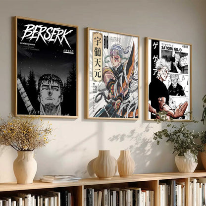Aesthetic Japanese Anime Wall Art Paintings for Living Room Bedroom