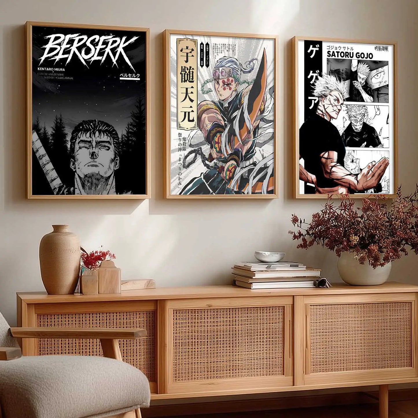 Aesthetic Japanese Anime Wall Art Paintings for Living Room Bedroom
