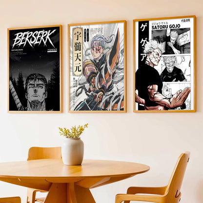 Aesthetic Japanese Anime Wall Art Paintings for Living Room Bedroom