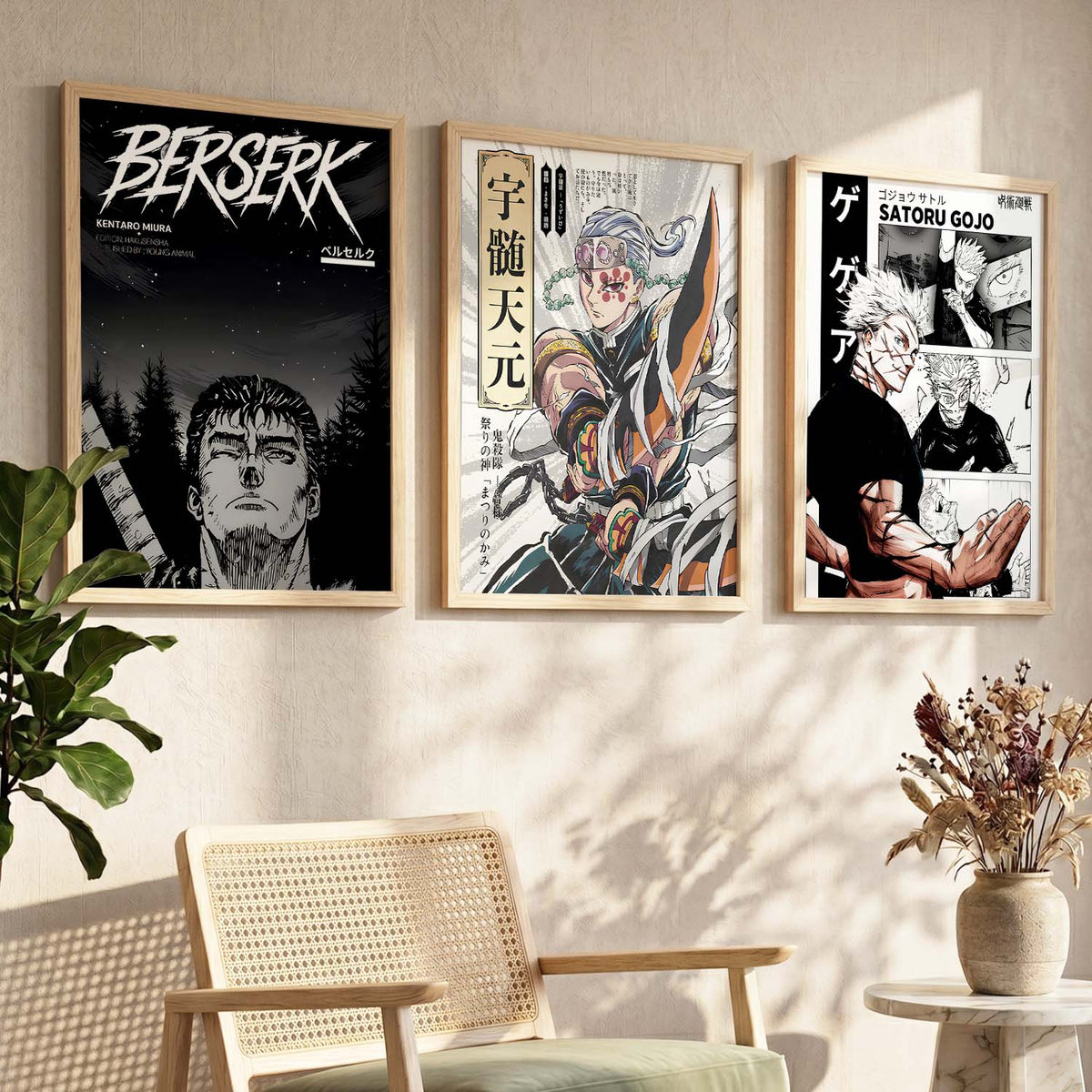 Aesthetic Japanese Anime Wall Art Paintings for Living Room Bedroom