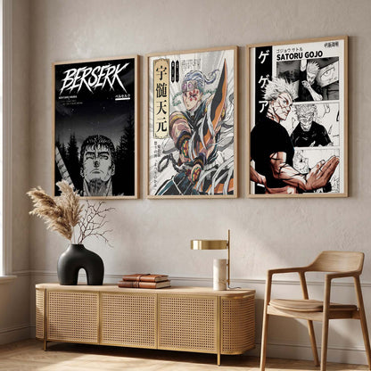 Aesthetic Japanese Anime Wall Art Paintings for Living Room Bedroom