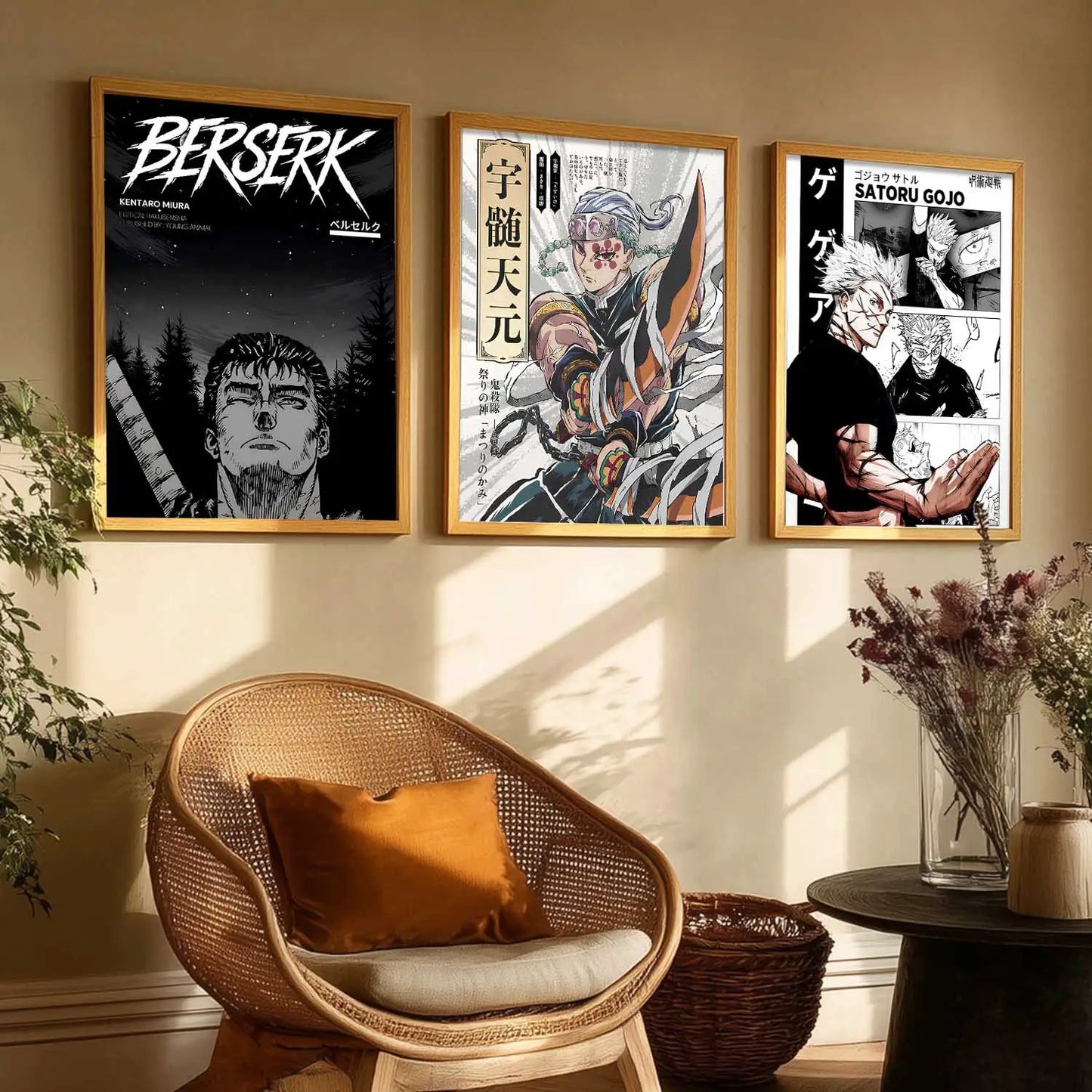 Aesthetic Japanese Anime Wall Art Paintings for Living Room Bedroom