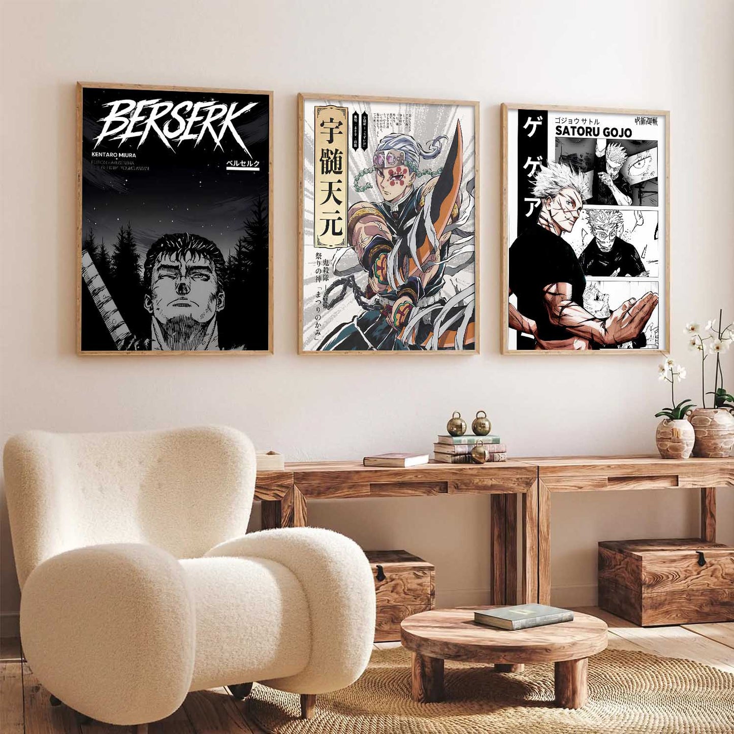 Aesthetic Japanese Anime Wall Art Paintings for Living Room Bedroom