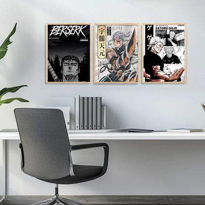 Aesthetic Japanese Anime Wall Art Paintings for Living Room Bedroom