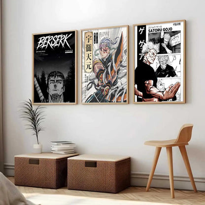 Aesthetic Japanese Anime Wall Art Paintings for Living Room Bedroom