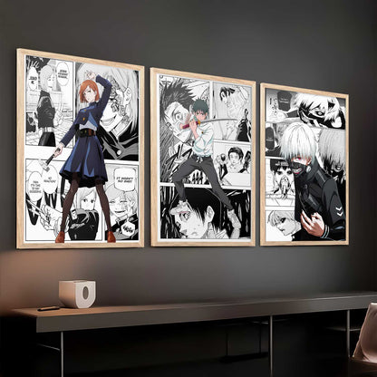 Japanese Anime Wall Art Paintings for Living Room Bedroom
