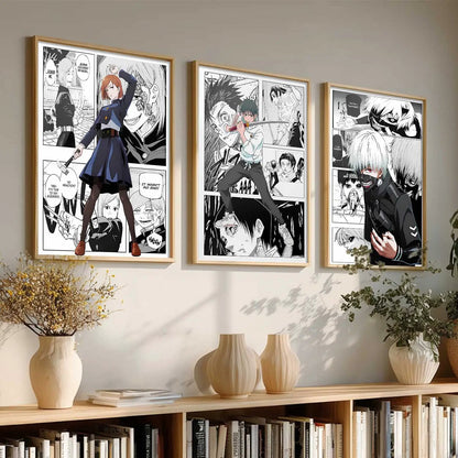 Japanese Anime Wall Art Paintings for Living Room Bedroom