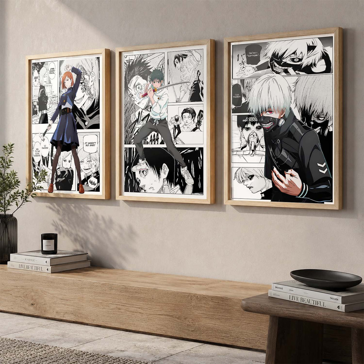 Japanese Anime Wall Art Paintings for Living Room Bedroom