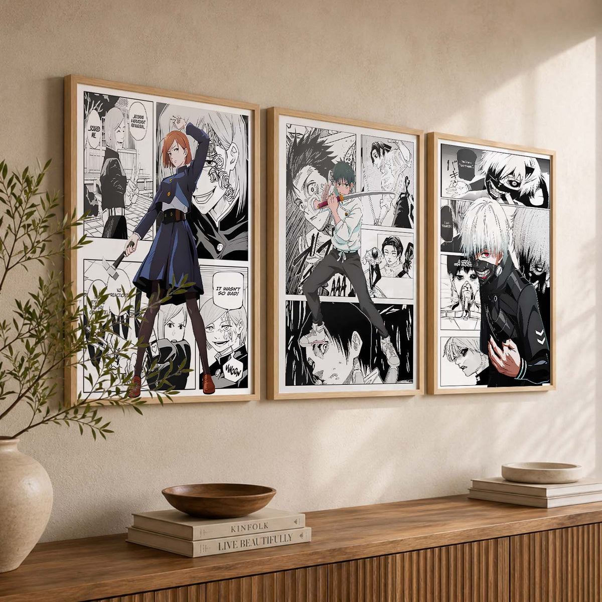 Japanese Anime Wall Art Paintings for Living Room Bedroom