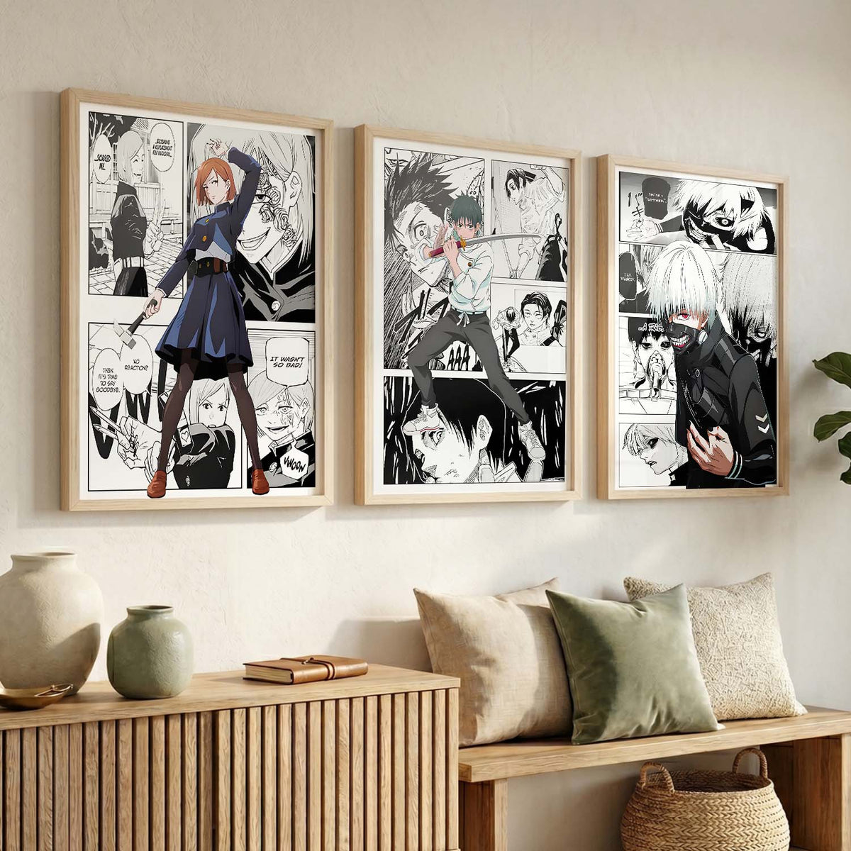 Japanese Anime Wall Art Paintings for Living Room Bedroom
