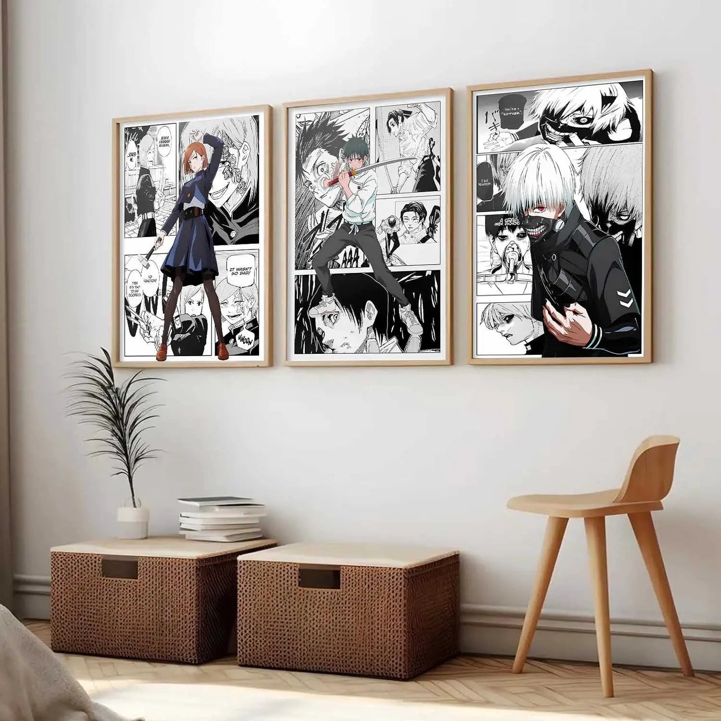 Japanese Anime Wall Art Paintings for Living Room Bedroom