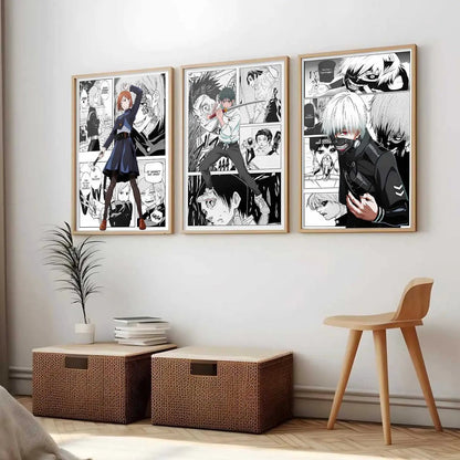 Japanese Anime Wall Art Paintings for Living Room Bedroom