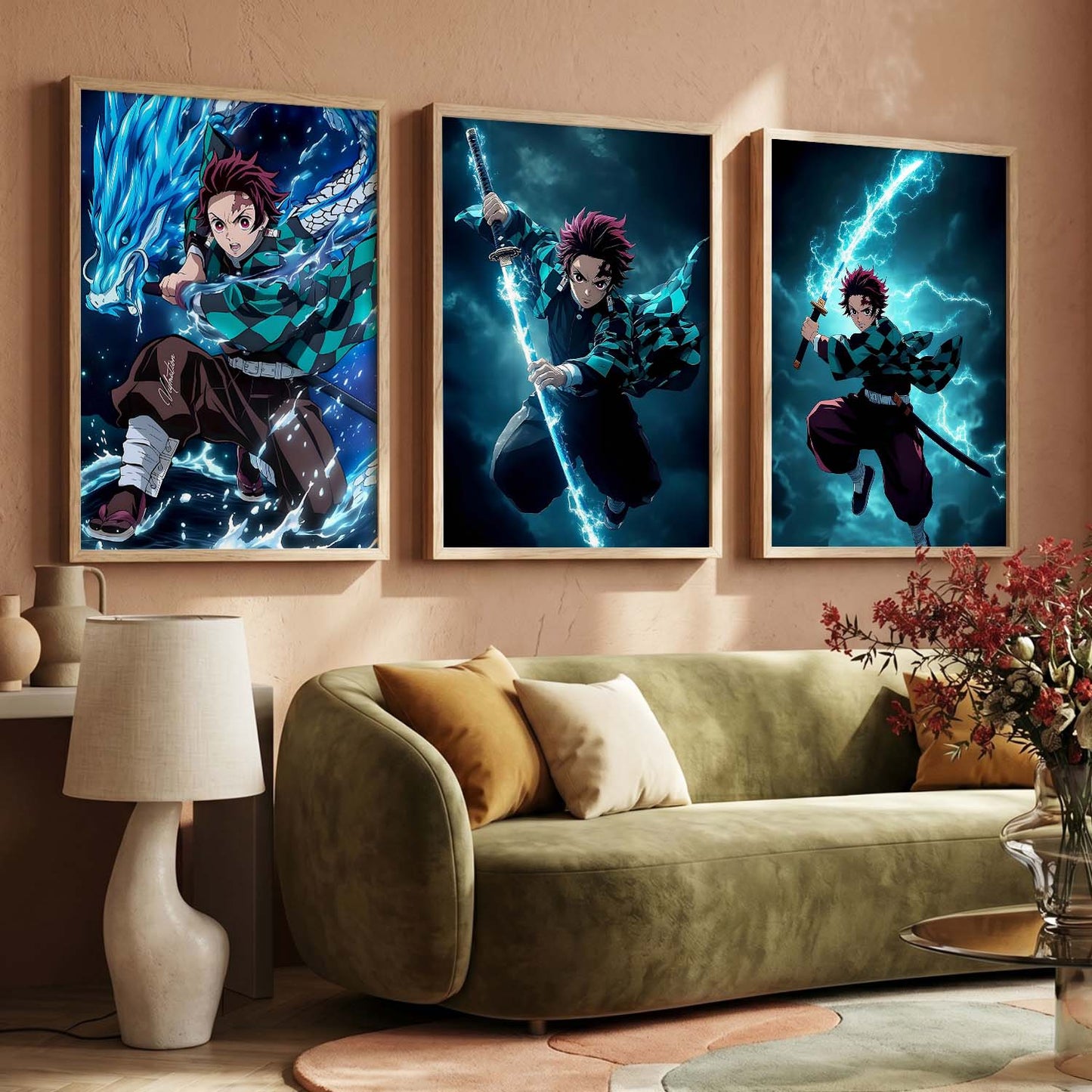 Japanese Anime Wall Art Paintings for Living Room Bedroom