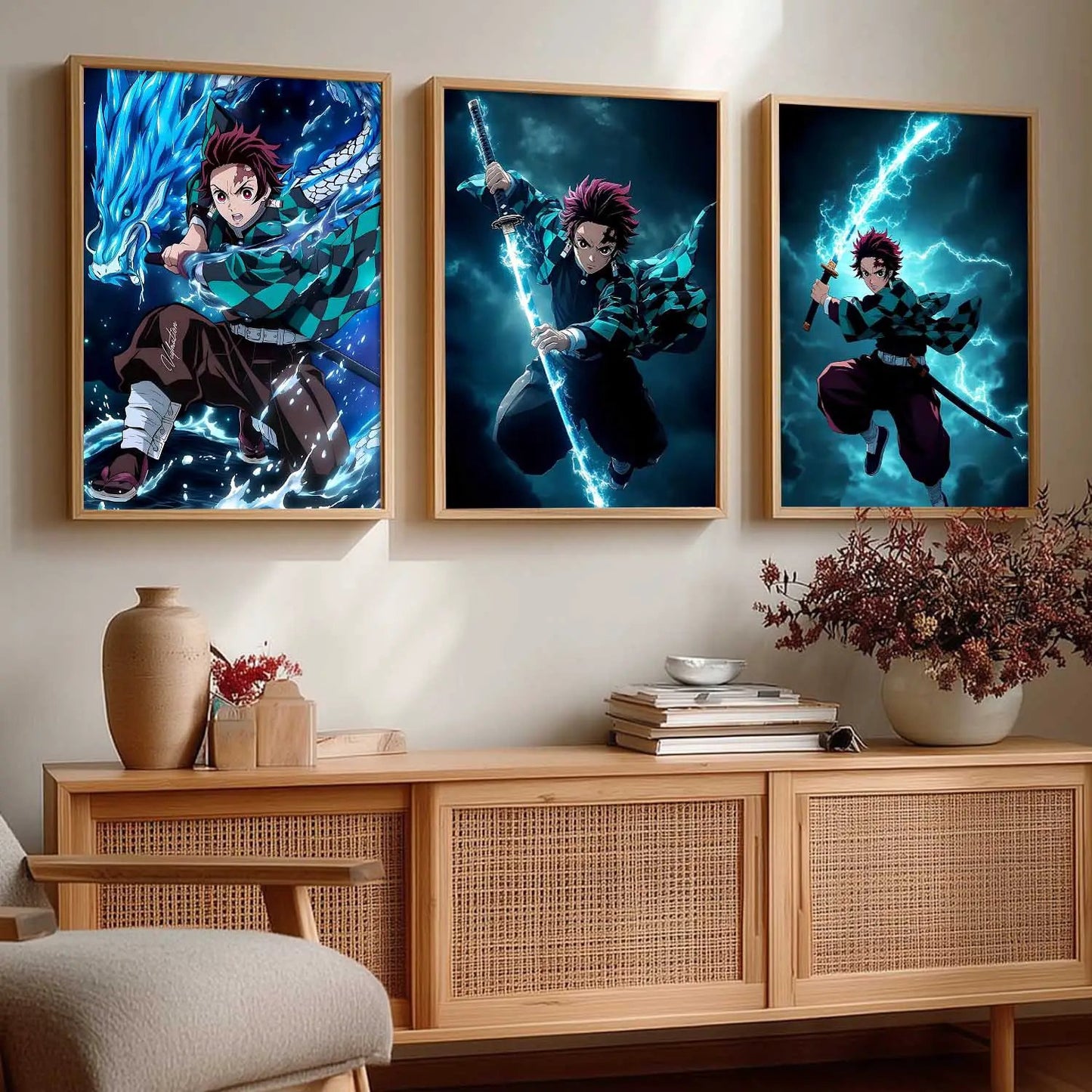 Japanese Anime Wall Art Paintings for Living Room Bedroom