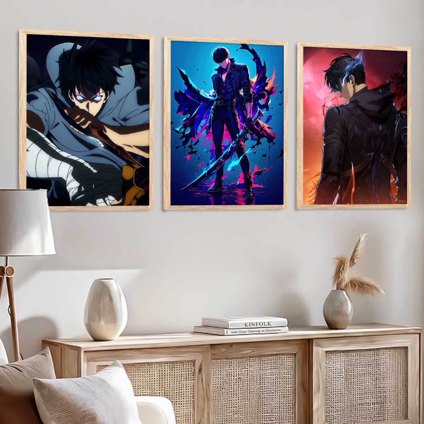 Japanese Anime Wall Art Paintings for Living Room Bedroom