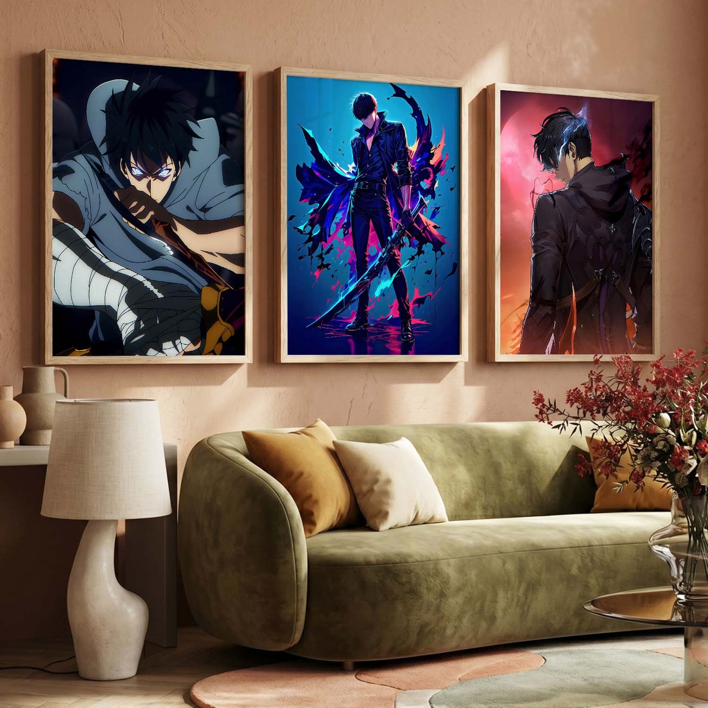 Japanese Anime Wall Art Paintings for Living Room Bedroom