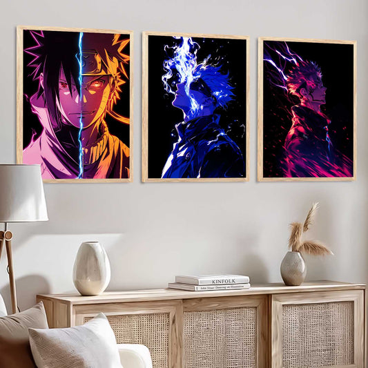 Japanese Anime Characters Wall Art Paintings for Living Room Bedroom