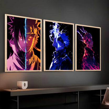 Japanese Anime Characters Wall Art Paintings for Living Room Bedroom