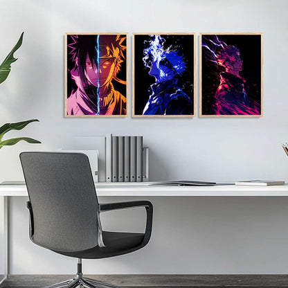 Japanese Anime Characters Wall Art Paintings for Living Room Bedroom