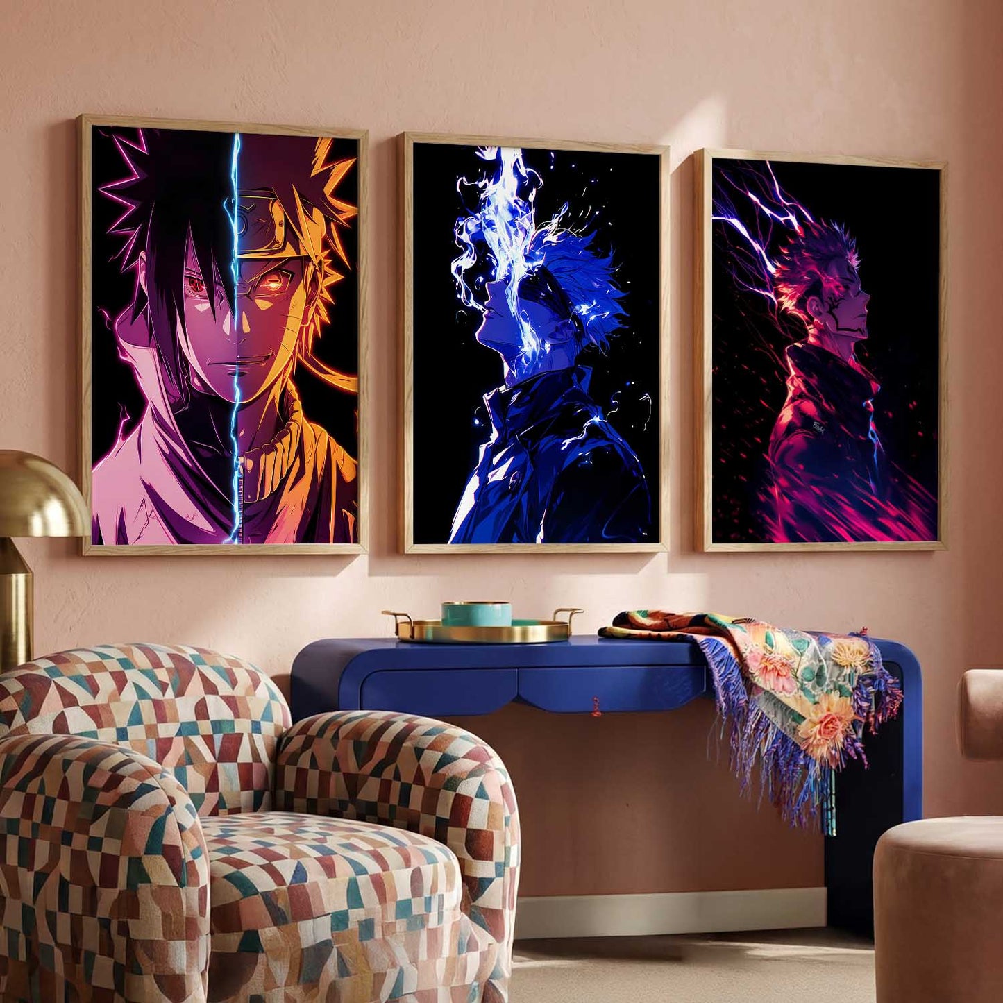 Japanese Anime Characters Wall Art Paintings for Living Room Bedroom