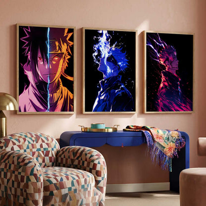 Japanese Anime Characters Wall Art Paintings for Living Room Bedroom