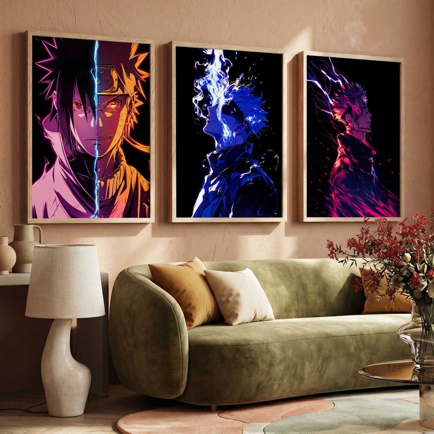 Japanese Anime Characters Wall Art Paintings for Living Room Bedroom