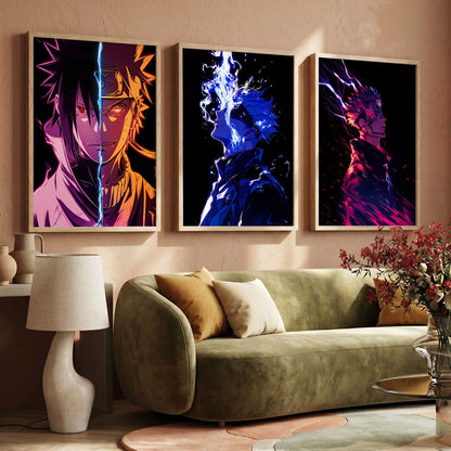 Japanese Anime Characters Wall Art Paintings for Living Room Bedroom