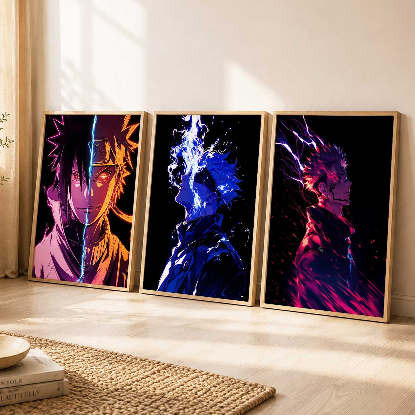 Japanese Anime Characters Wall Art Paintings for Living Room Bedroom