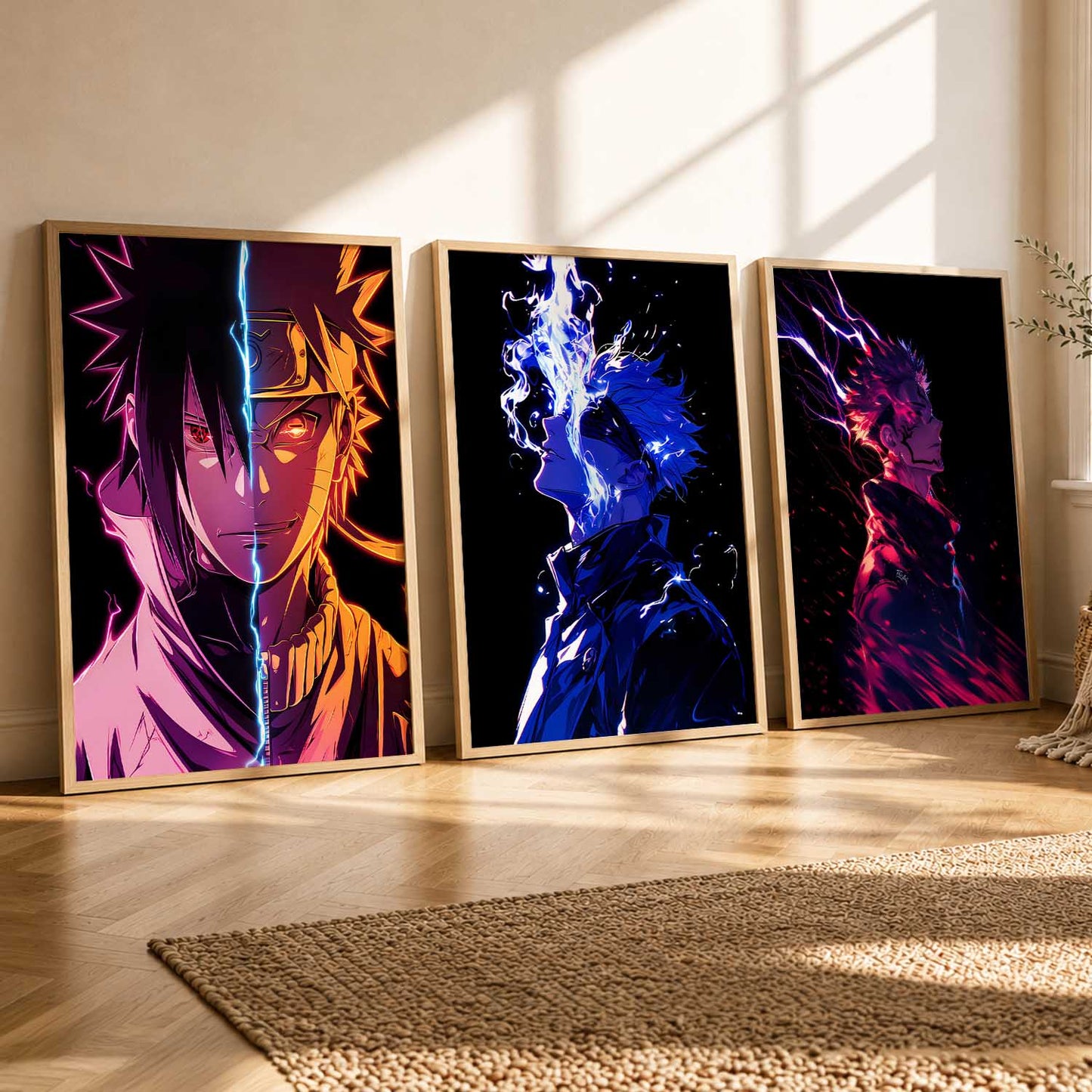 Japanese Anime Characters Wall Art Paintings for Living Room Bedroom