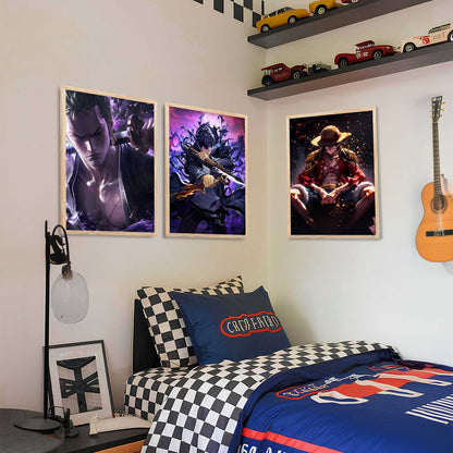Japanese Anime Characters Wall Art Paintings for Living Room Bedroom