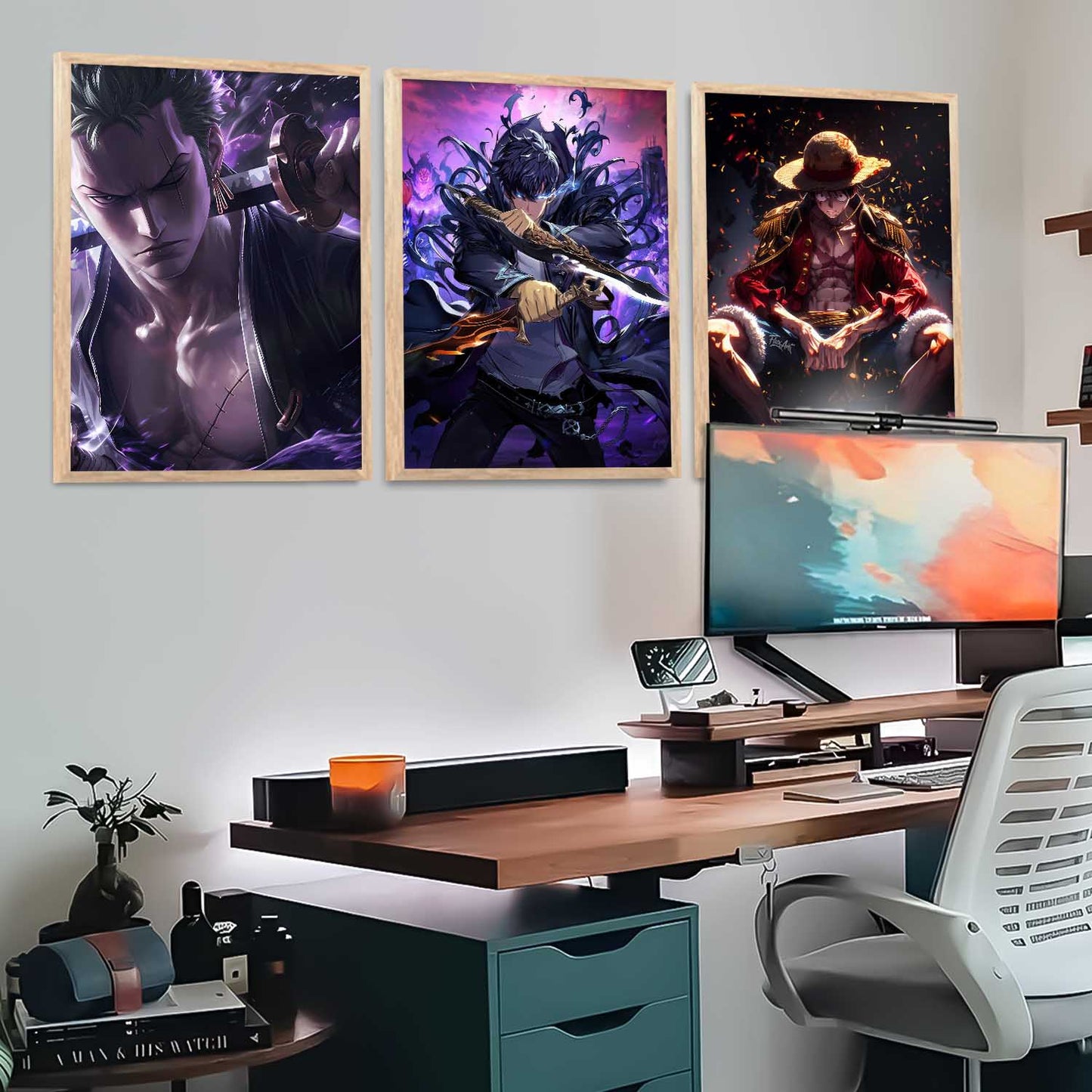 Japanese Anime Characters Wall Art Paintings for Living Room Bedroom