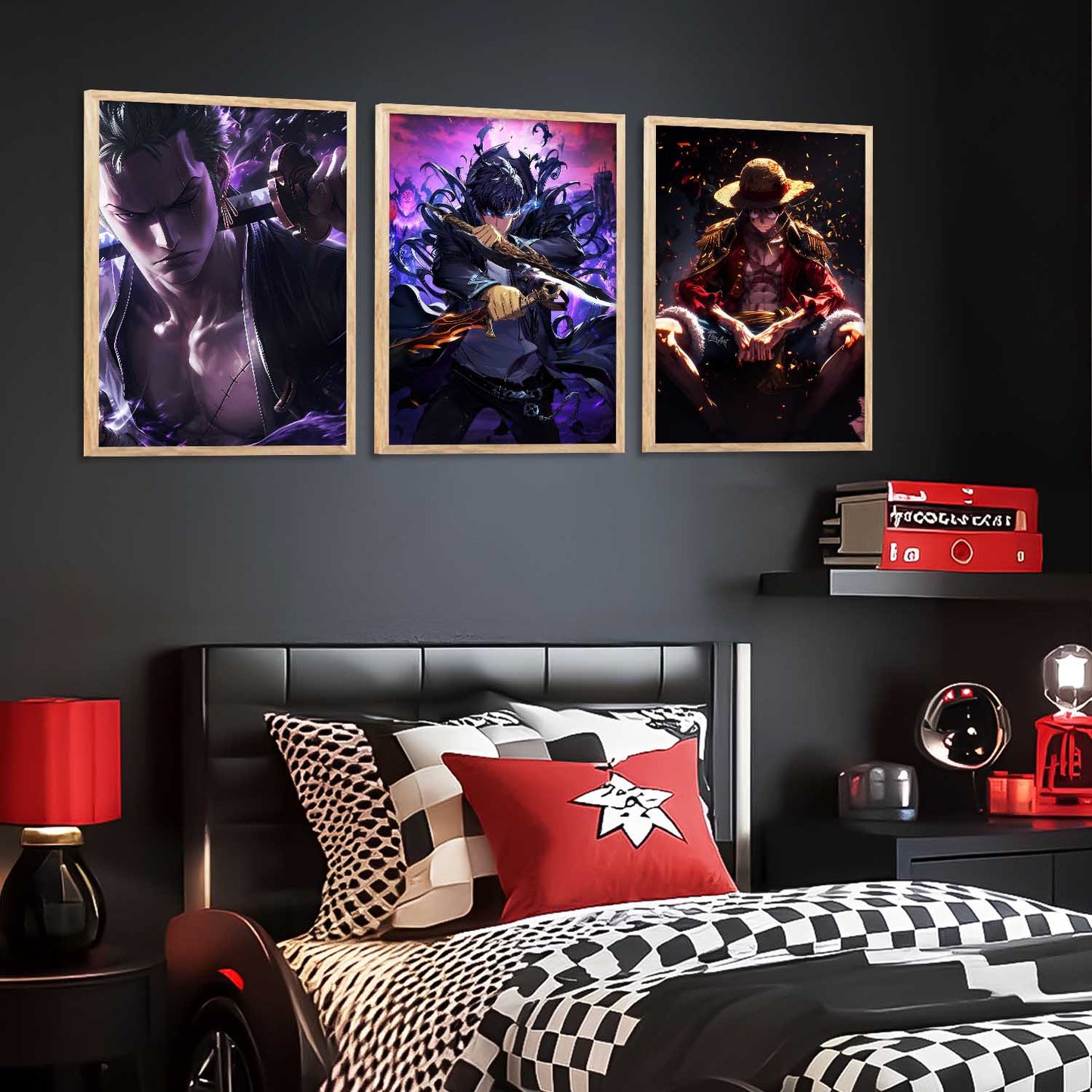 Japanese Anime Characters Wall Art Paintings for Living Room Bedroom