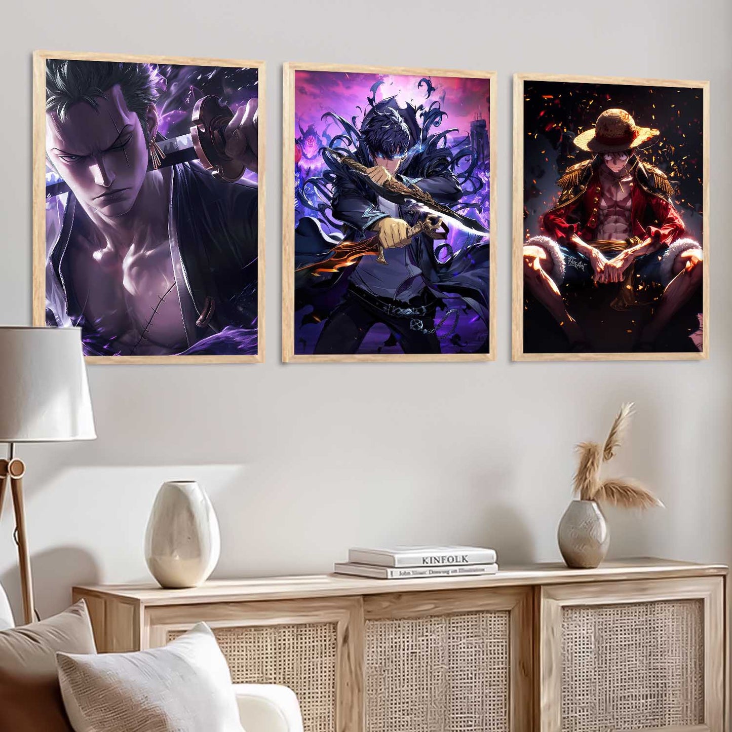 Japanese Anime Characters Wall Art Paintings for Living Room Bedroom