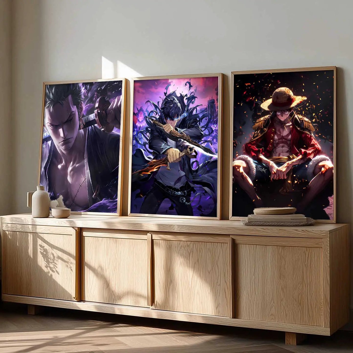 Japanese Anime Characters Wall Art Paintings for Living Room Bedroom