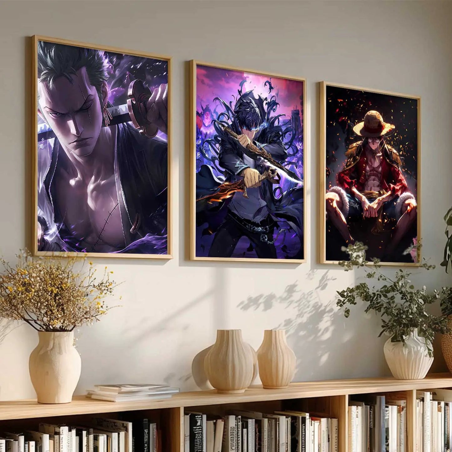 Japanese Anime Characters Wall Art Paintings for Living Room Bedroom