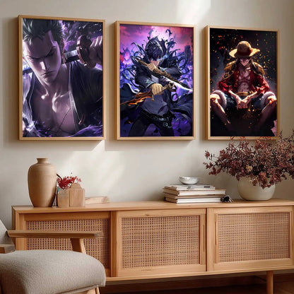Japanese Anime Characters Wall Art Paintings for Living Room Bedroom
