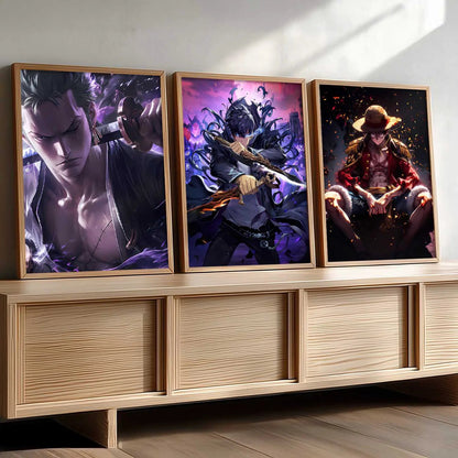 Japanese Anime Characters Wall Art Paintings for Living Room Bedroom